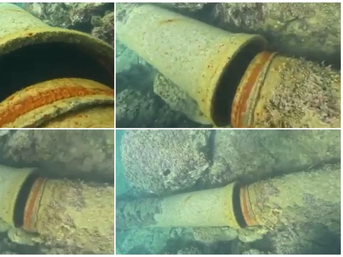 El PSOE denuncia que el aliviadero de Cabo de las Huertas tiene parte de una tubería rota que vierte basura al mar