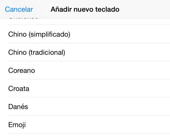 Teclados en todos los idiomas, y también ‘emoji’ en un iPhone