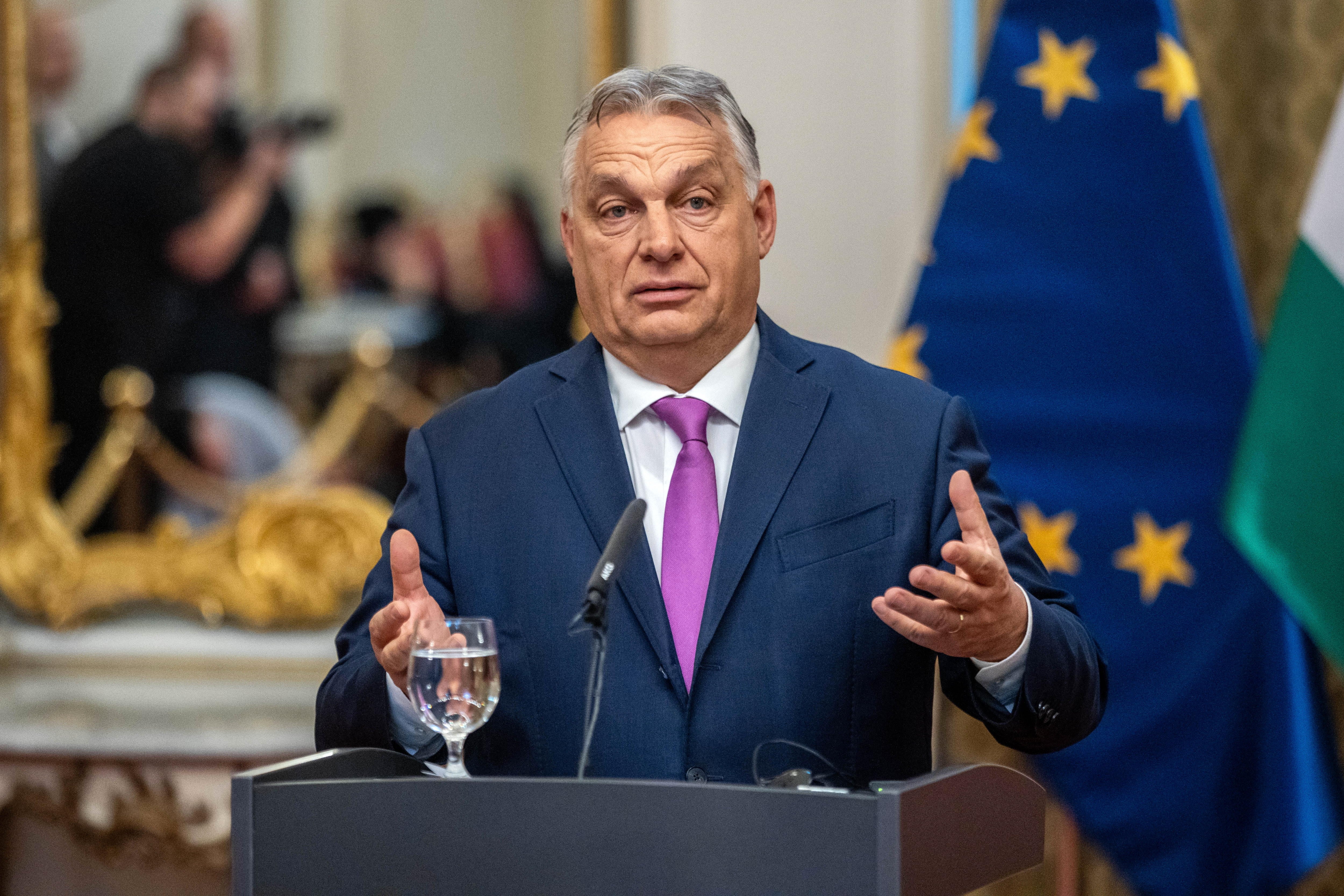 El primer ministro húngaro Viktor Orbán en una visita reciente a Eslovaquia