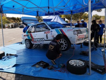 El equipo tuvo que trabajar duro en el parque de asistencia