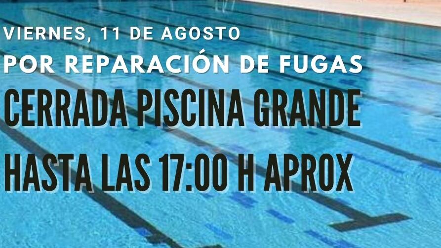 La piscina se reabrirá este viernes