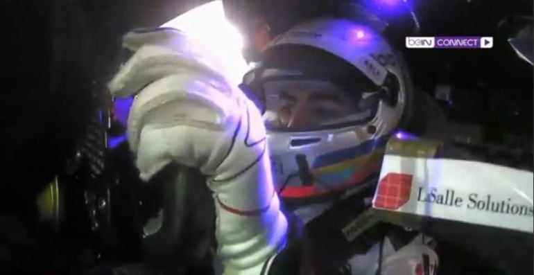 Alonso, dentro de su Ligier en las 24 horas de Daytona