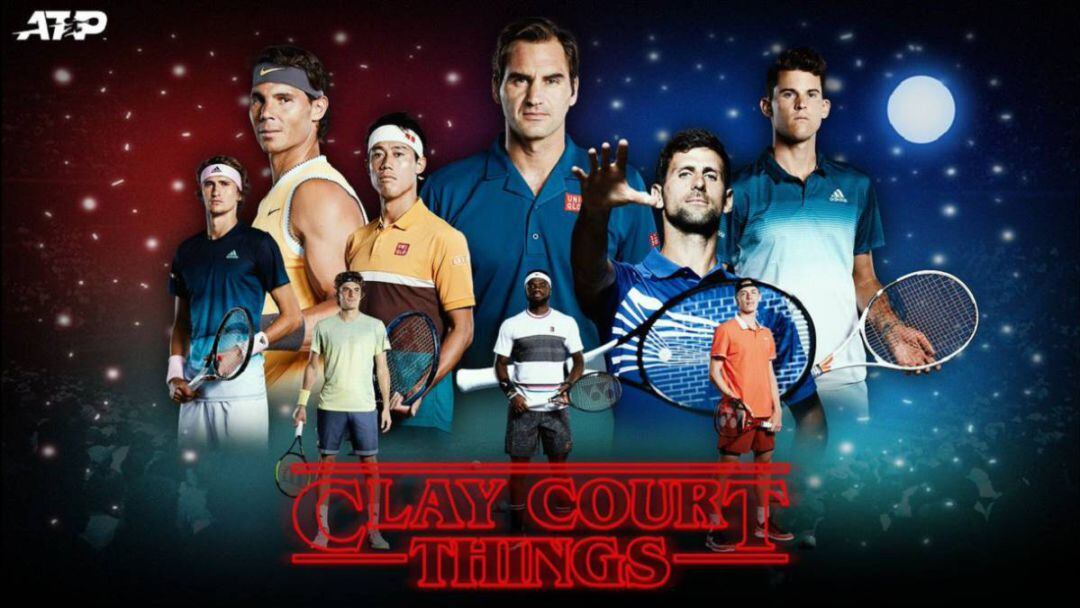 Roger Federer en el cartel promocional ya retirado.