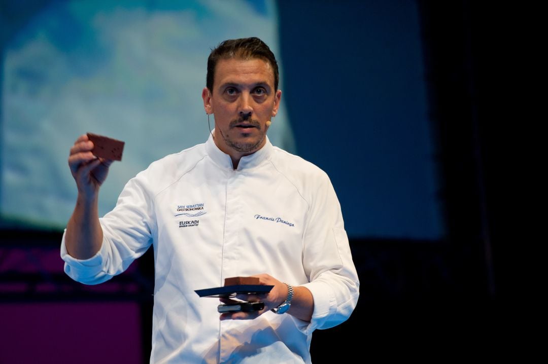 Francis Paniego, del restaurante El Portal Echaurren, durante el congreso San Sebastián Gastronomika 2015.