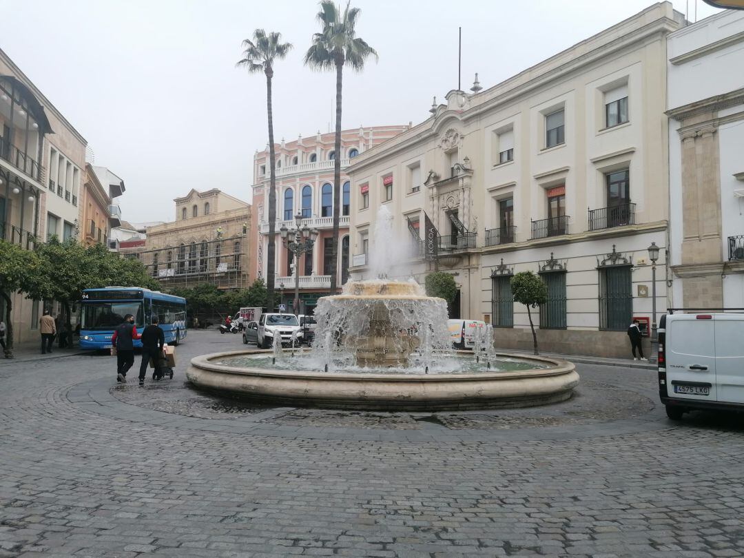 Rotonda de los Casinos en el centro de Jerez