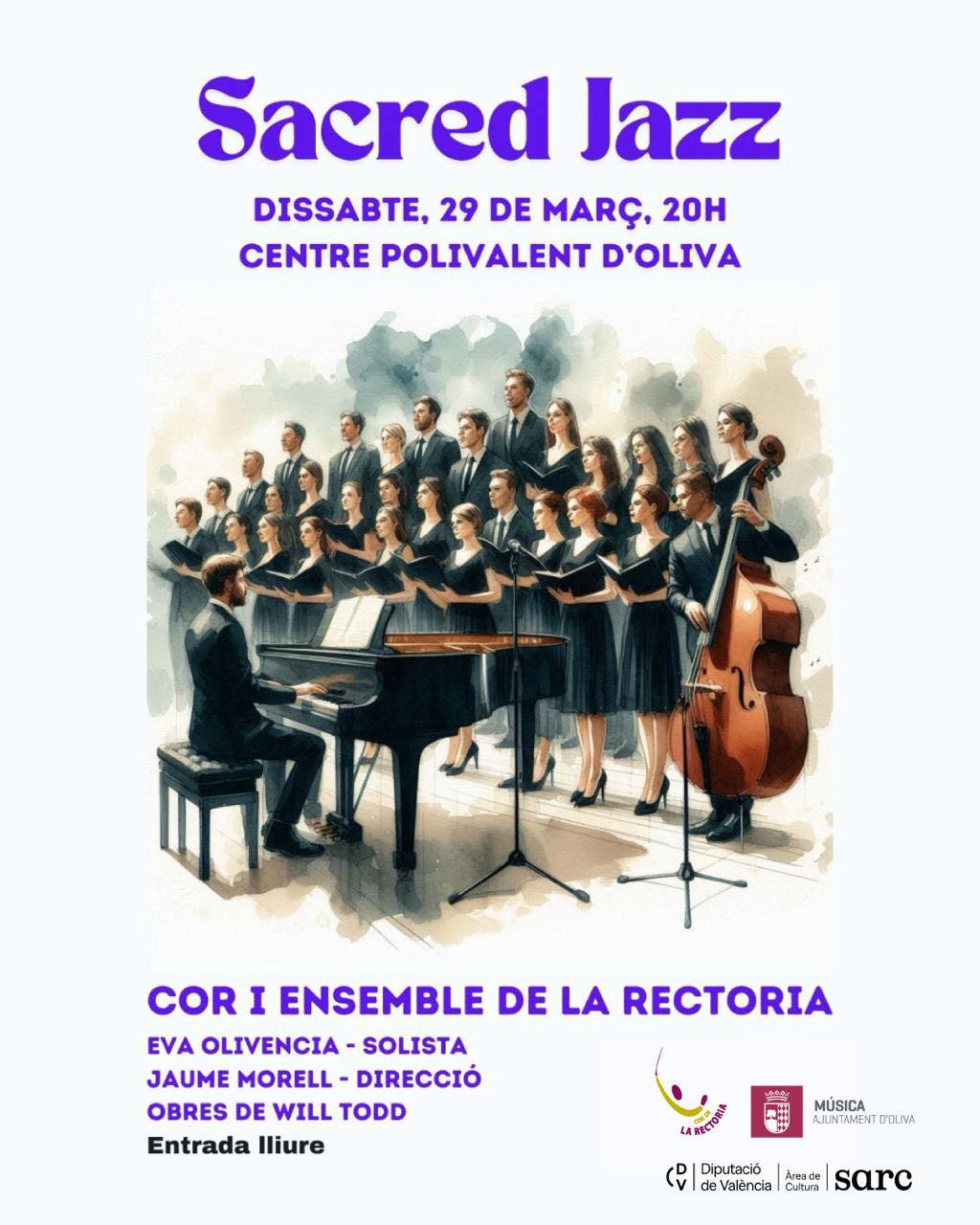 Cartel del concierto 'Scared Jazz', en Oliva