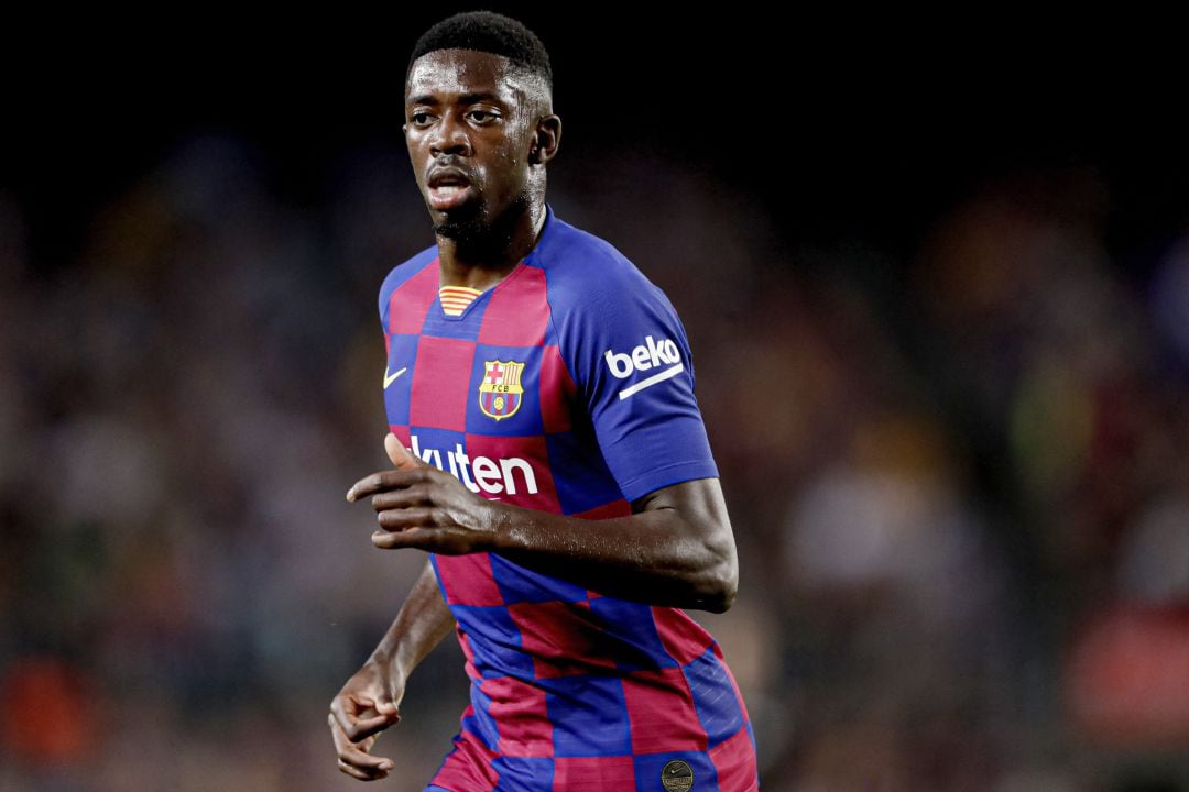 Ousmane Dembélé, en un partido del Barcelona