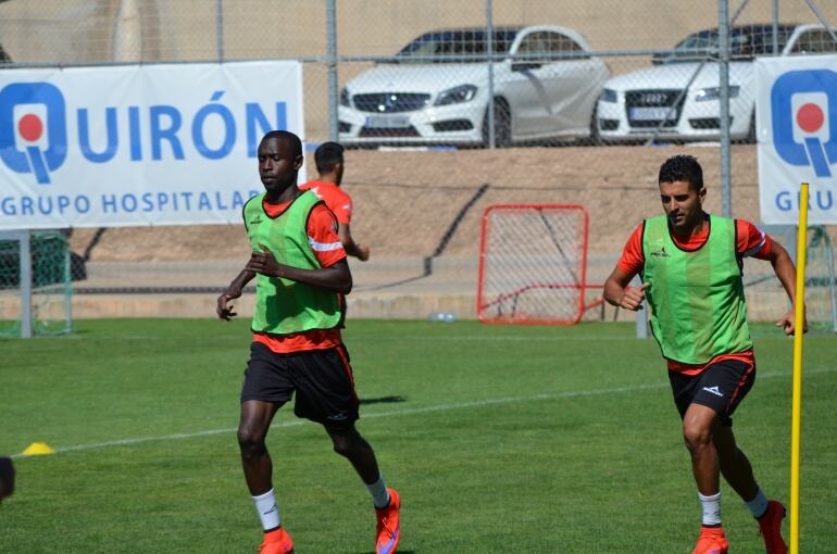 Diamanka, en un entrenamiento en la Ciudad Deportiva