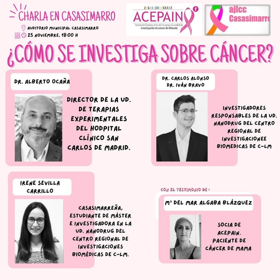 Charla coloquio en Casasimarro para conocer cómo se investiga el Cáncer