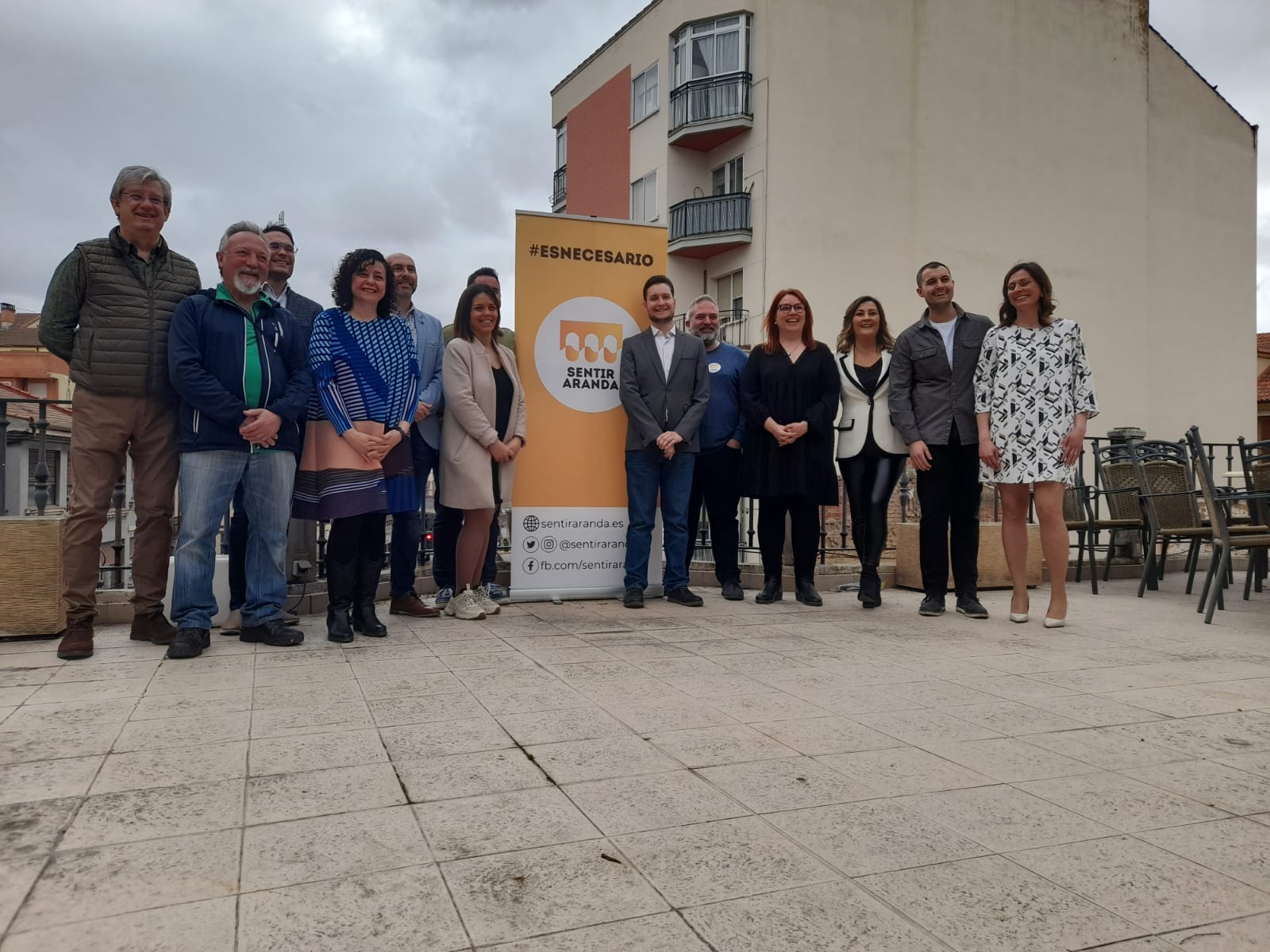 Miembros de la candidatura de Sentir Aranda para las elecciones municipales del próximo mes de mayo