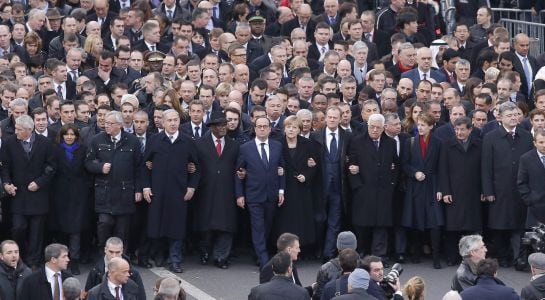 Fotografía original de la manifestación de París