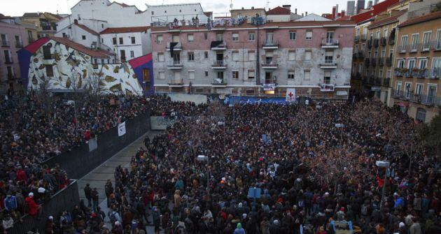 Concentración en recuerdo de Mbaye en Lavapiés