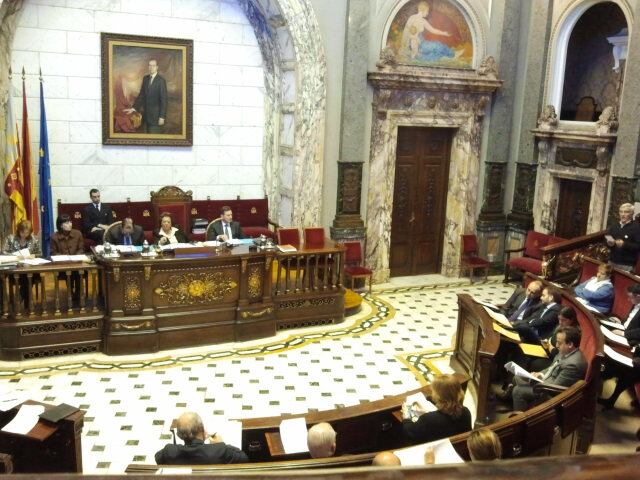 Momento del pleno del pleno del Ayuntamiento de este viernes