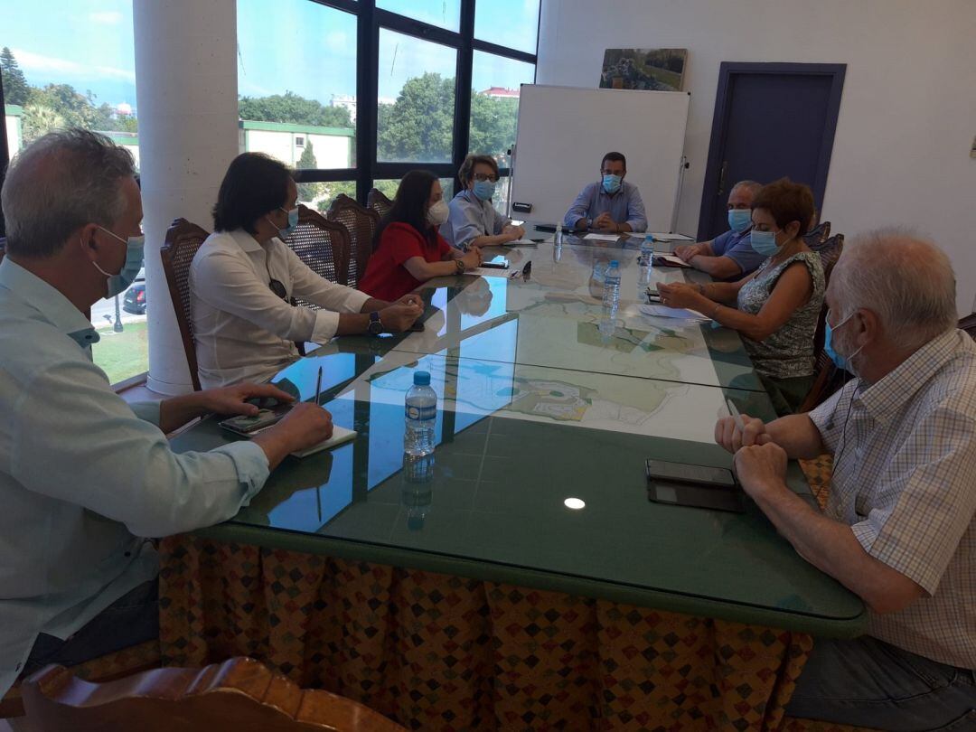 Un momento de la reunión de hoy.