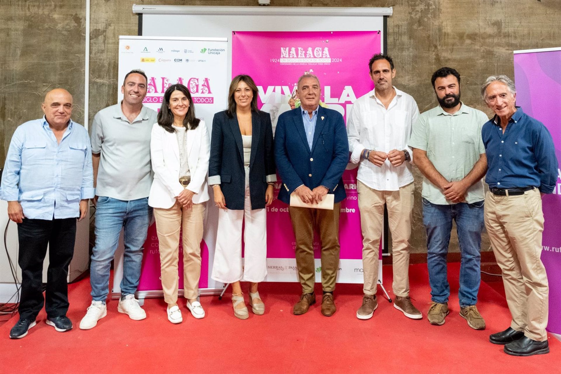 Acto de presentación de la campaña para celebrar los 100 años de la marca &#039;Málaga&#039; para vinos.