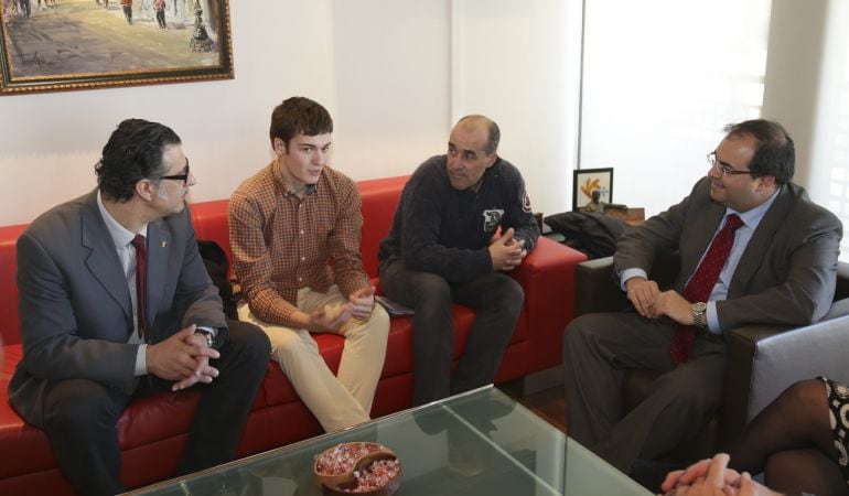 Jaime Redondo durante una recepción en el Ayuntamiento de Leganés.