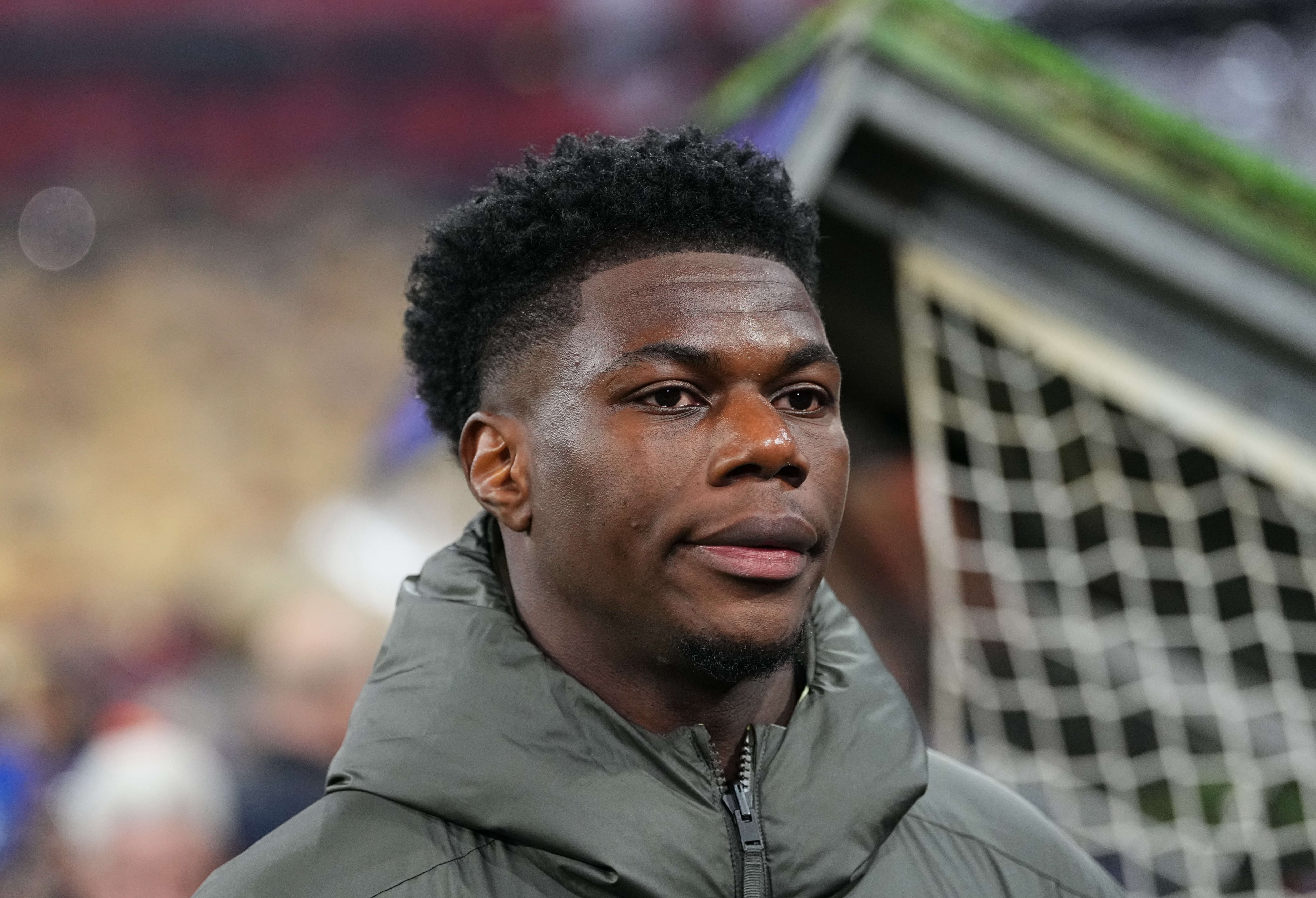 Aurelien Tchouaméni frente al Bayern de Múnich en el partido de ida de Champions