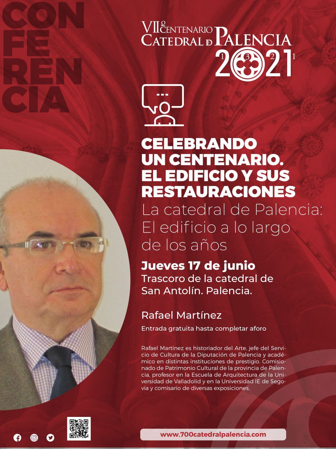 Rafael Martínez inaugura el primer ciclo de conferencias del VII centenario de la Catedral de Palencia