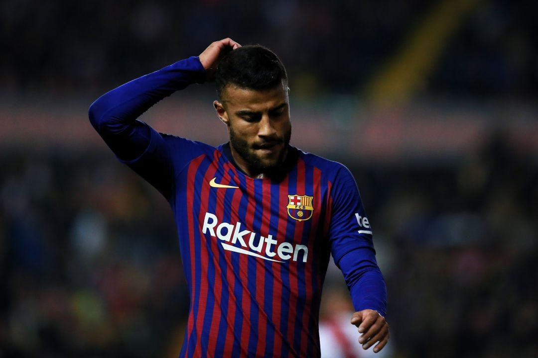 Rafinha Alcántara durante un encuentro con el FC Barcelona.