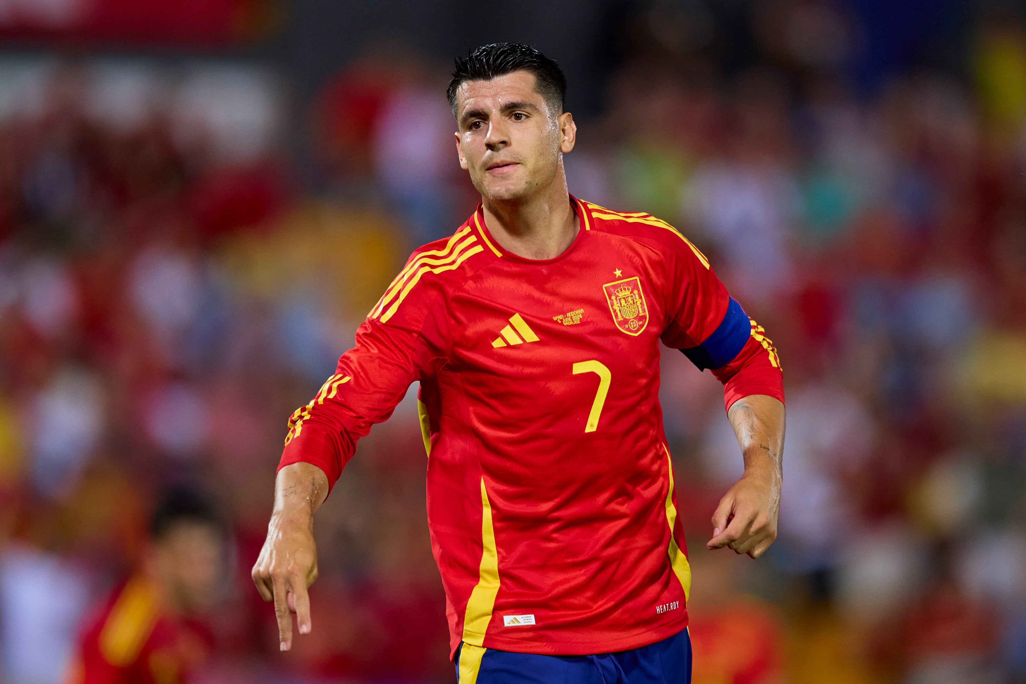 Álvaro Morata durante el España - Irlanda del Norte