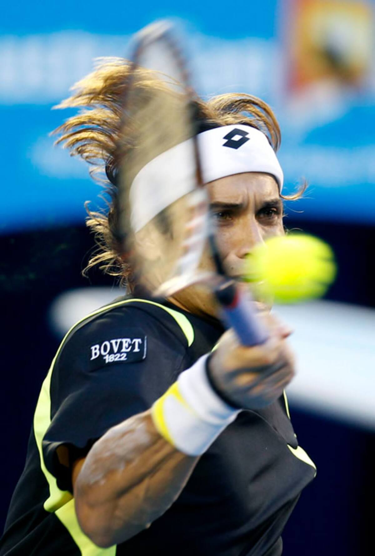 El español, durante el primer set de la semifinal del Open de Australia 2011 contra Andy Murray