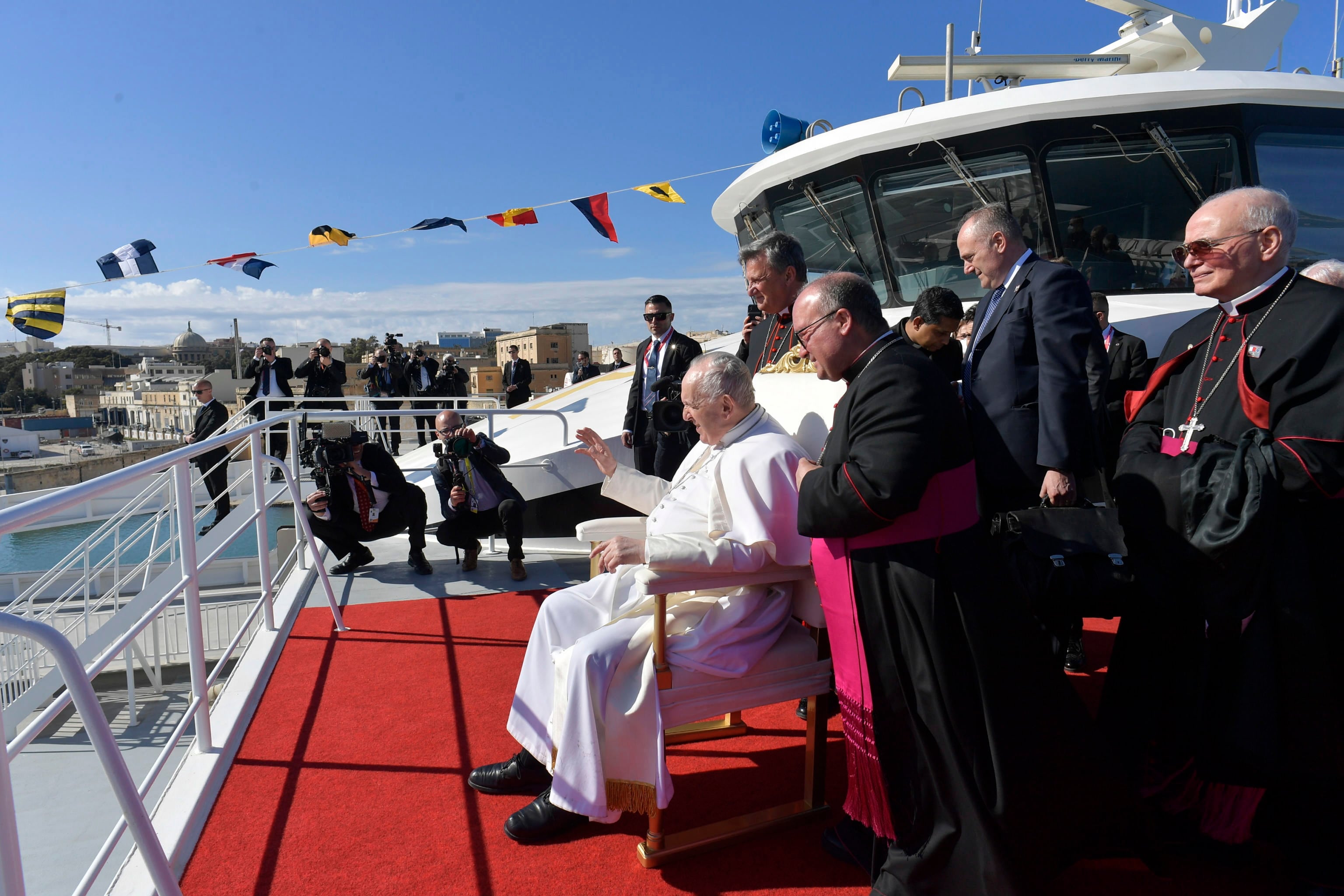 El papa Francisco durante su visita a Malta