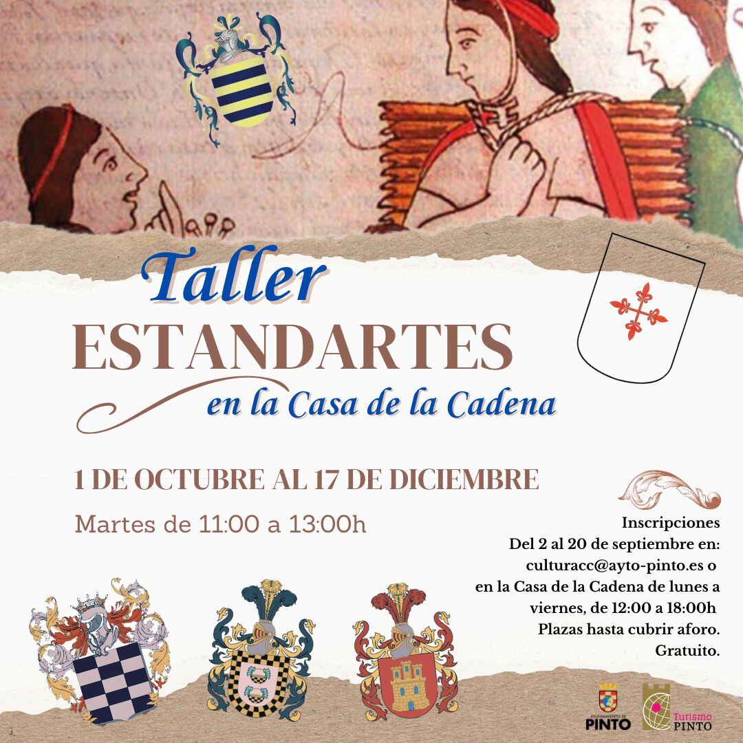 Cartel informativo del taller de estandartes