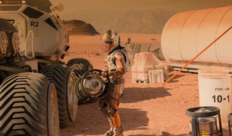 Matt Damon, en el papel de Mark Whatney, en la película &#039;The Martian&#039;. 