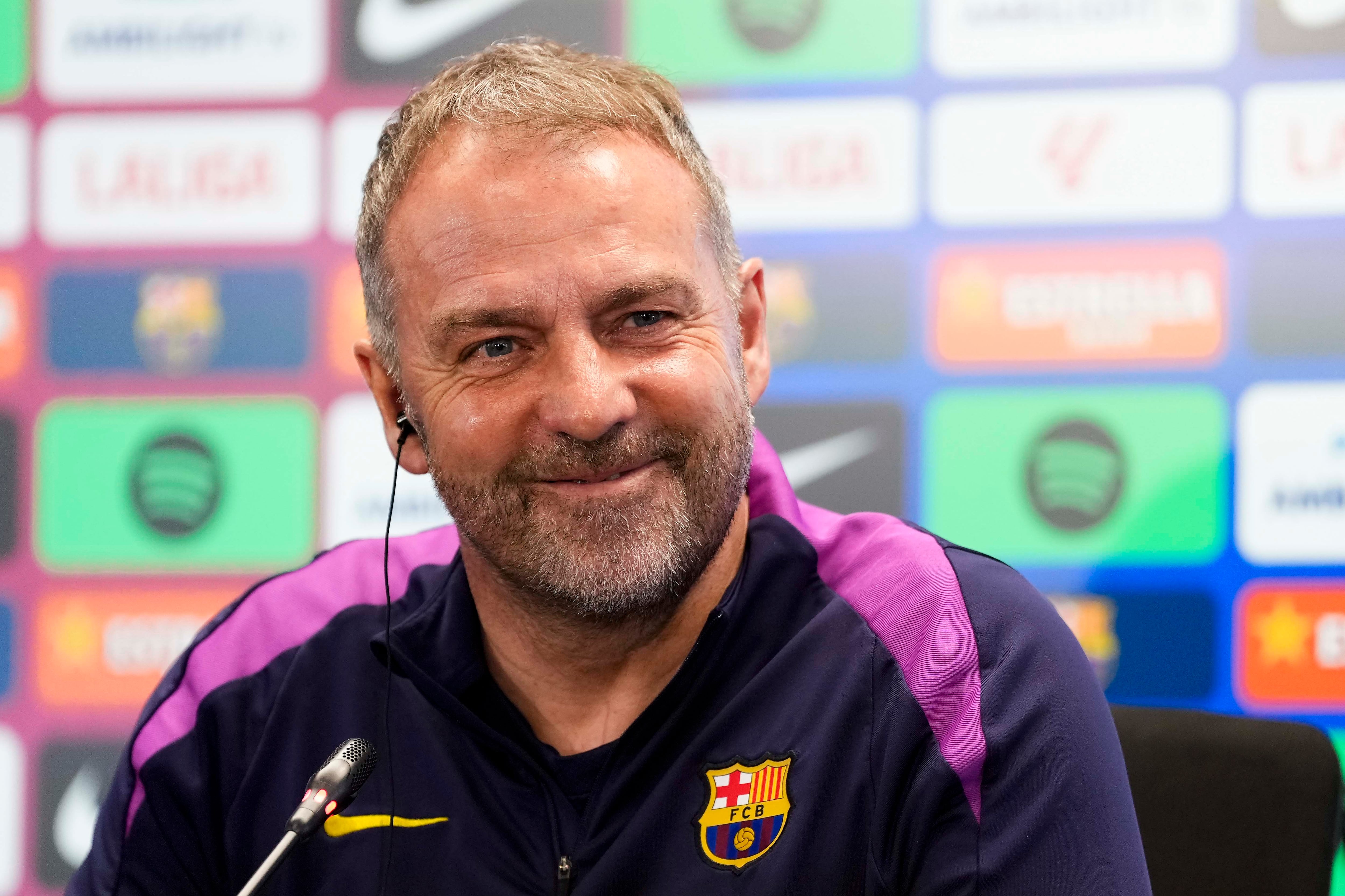 Imagen de archivo de Hansi Flick en rueda de prensa