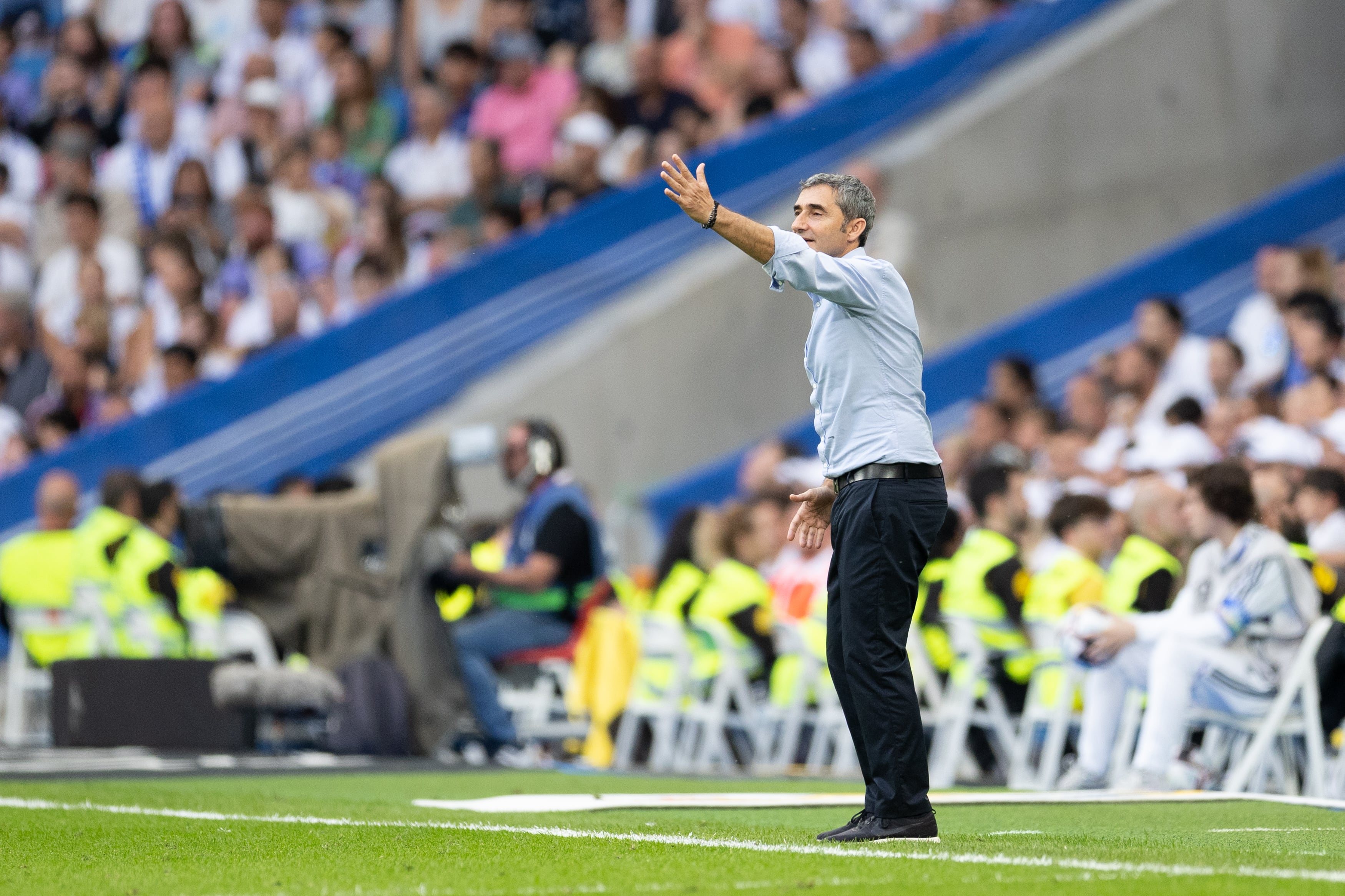 Ernesto Valverde, durante el partido del Bernabéu que cerró la temporada