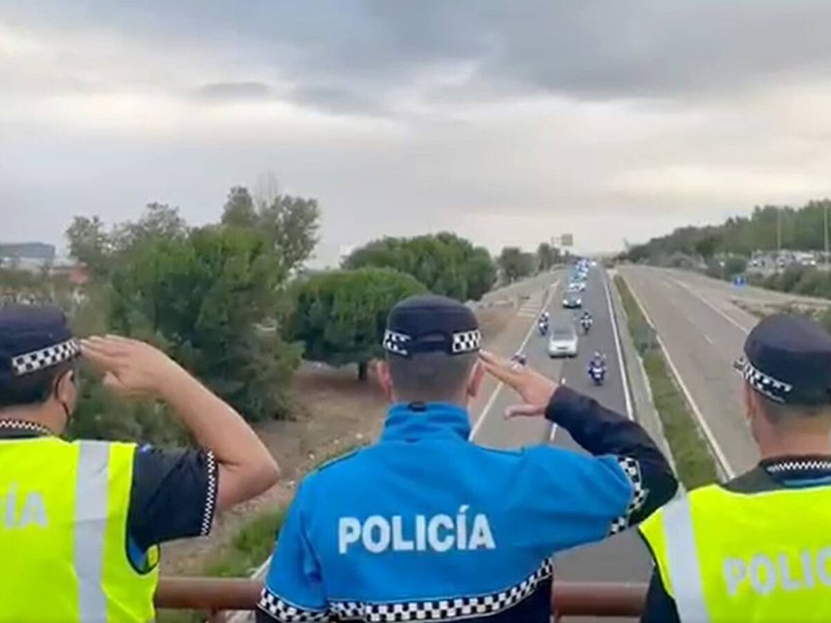 Comitiva la Policía Local de Valladolid, hasta Cuéllar para dar el último adiós al agente fallecido