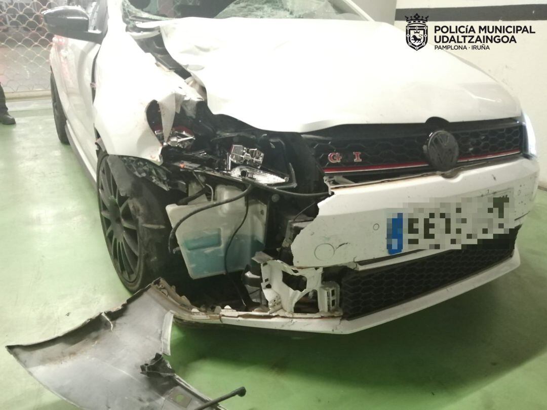 Estado del automóvil tras el atropello