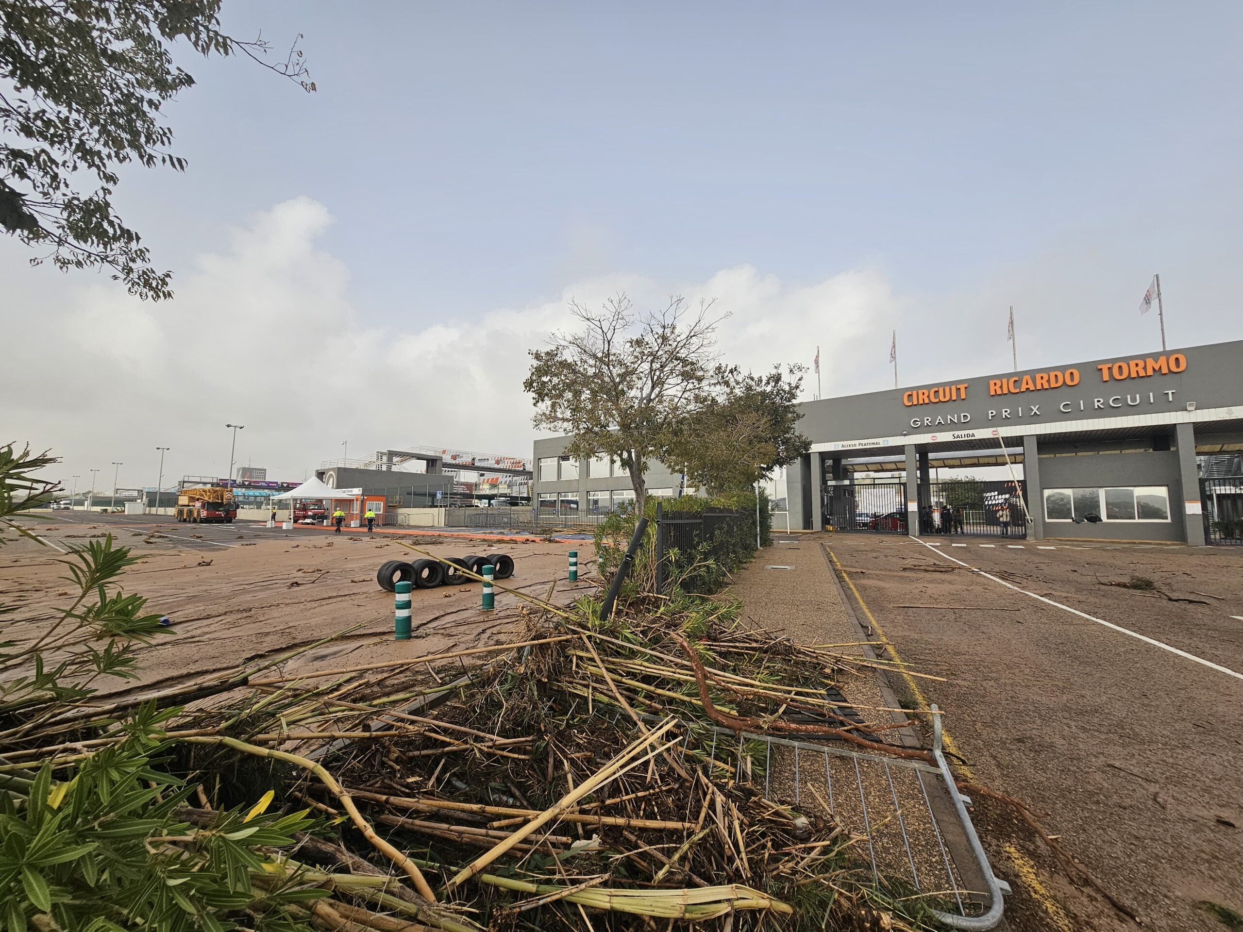 El circuito donde se disputa el GP de la Comunidad Valenciana de MotoGP, afectado también por la DANA