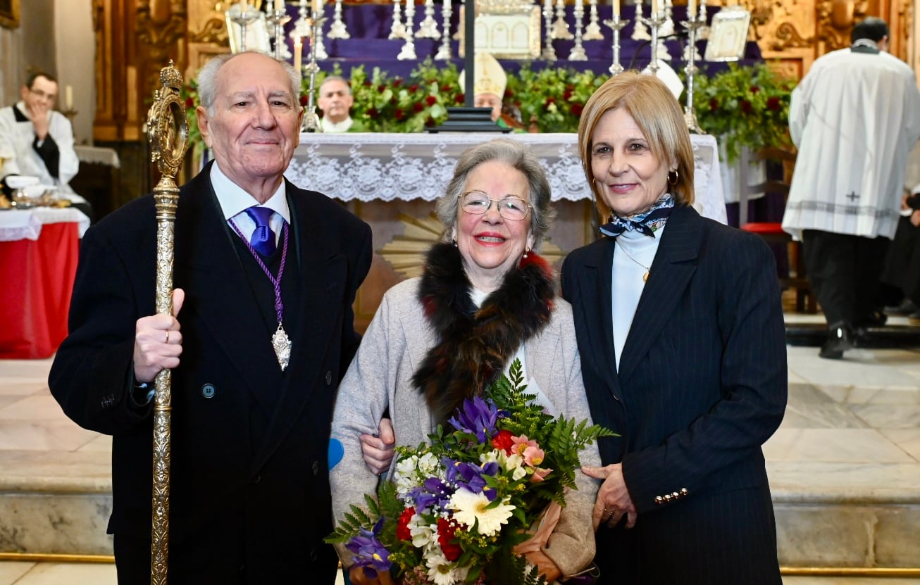 Pepe Castaño durante el acto junto a la alcaldesa de Jerez