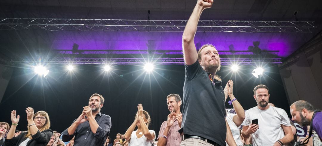 El lider de Unidas Podemos llenó el Palexco en su mitin en A Coruña