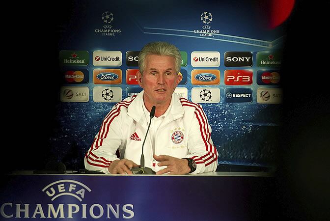 Heynckes, durante la rueda de prensa previa al partido ante el Real Madrid