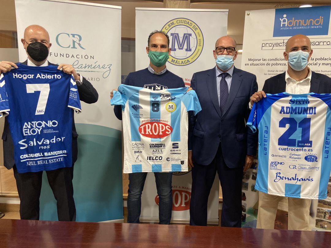 El presidente del Trops Málaga con directivos de distintas ONGS