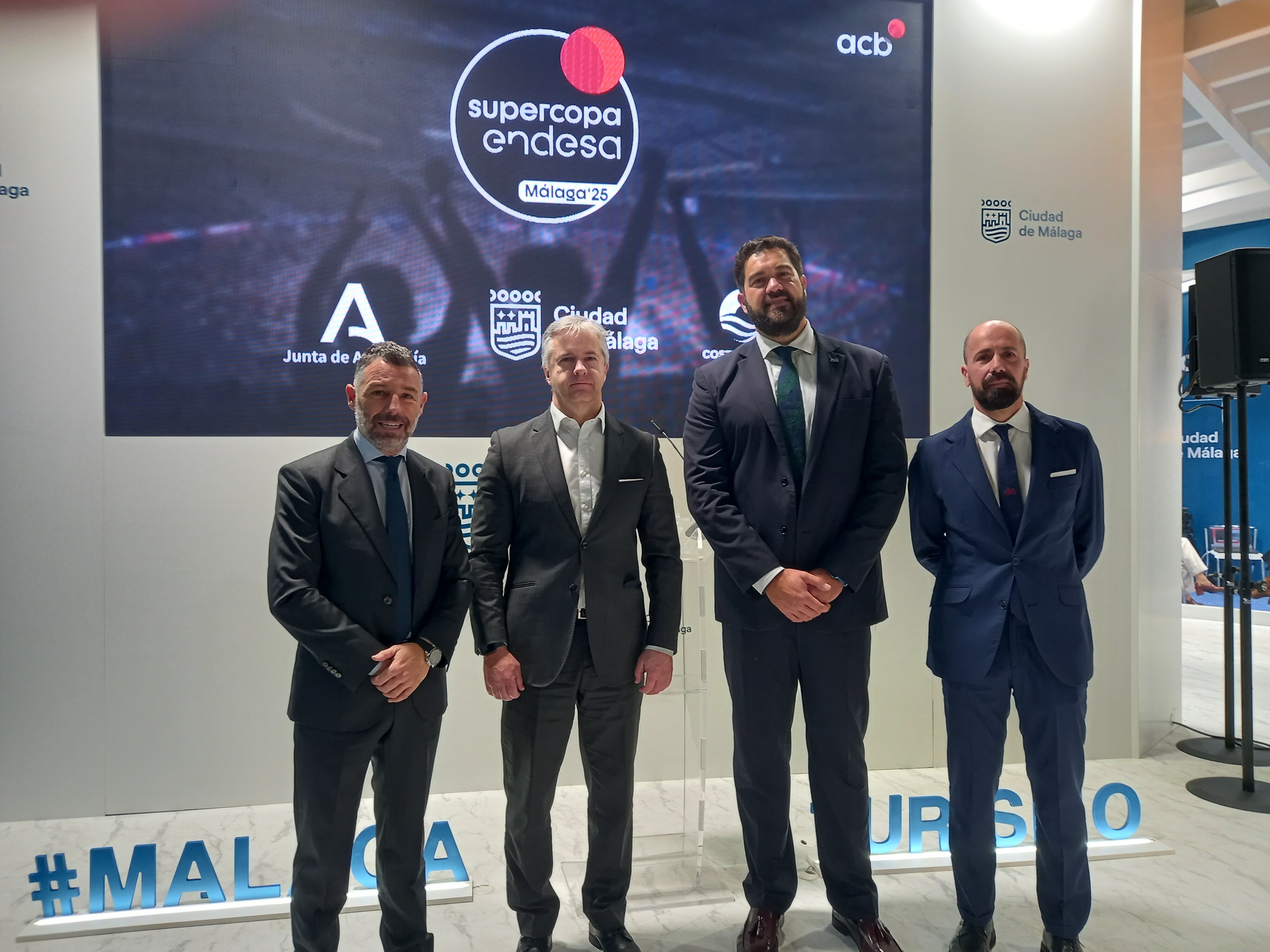 El stand de Málaga en Fitur fue el lugar donde se presentó la próxima edición de la Supercopa de baloncesto