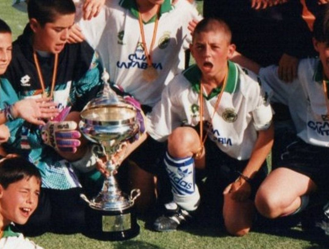 Jonatan Valle con 11 años en el Torneo de Brunete que ganó con el Racing