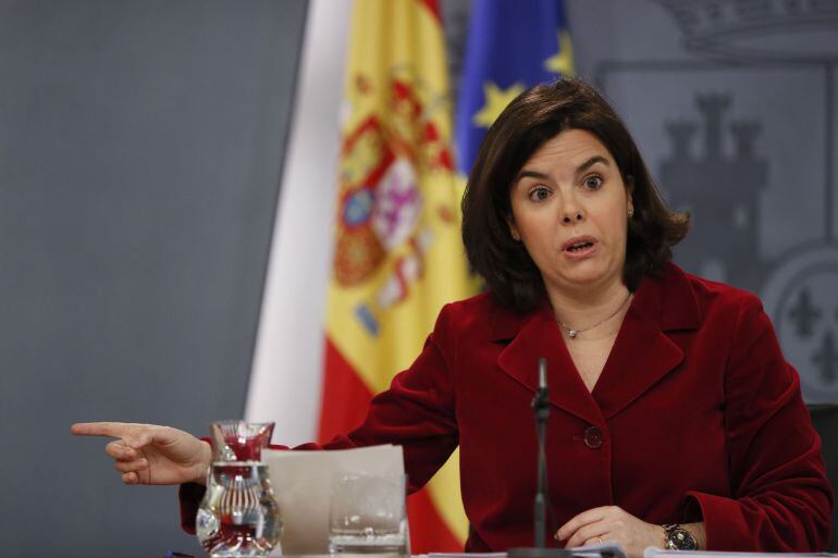 La vicepresidenta del Gobierno, Soraya Sáenz de Santamaría.