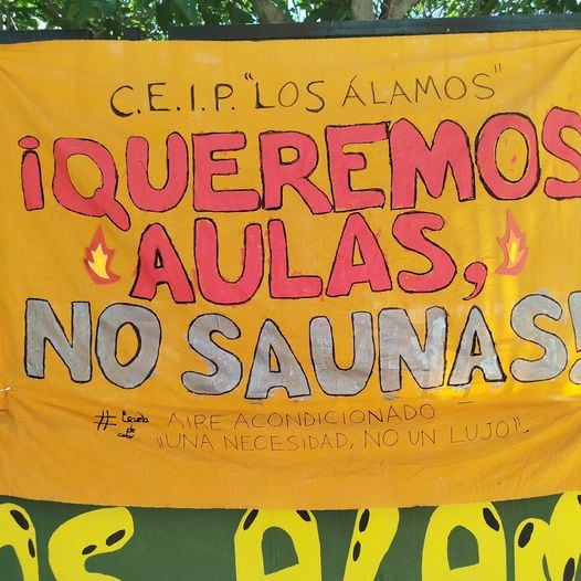 Protestas del CEIP Los Álamos en Murcia