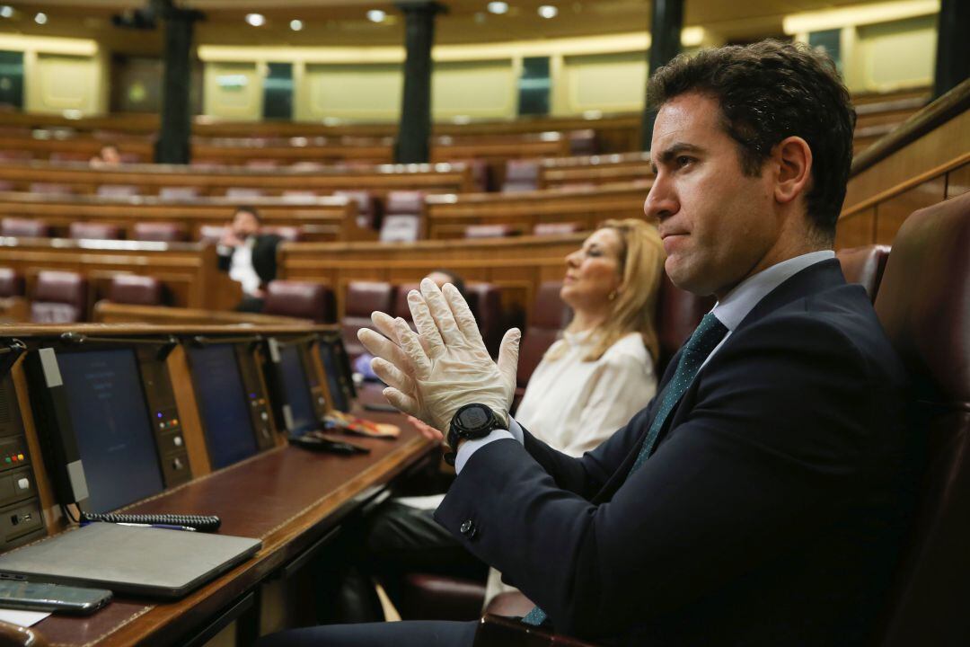 El diputado del PP, Teodoro García Egea, en el Congreso de los Diputados