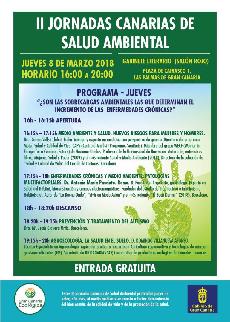 El cartel de las jornadas celebradas en el Gabinete Literario. 