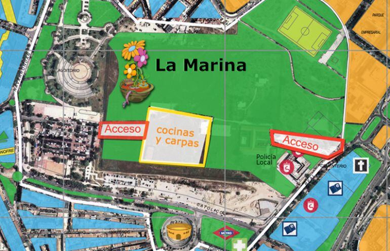 Mapa de localizaciones para la Fiesta de la Caldereta del próximo 2 de mayo en San Sebastián de los Reyes