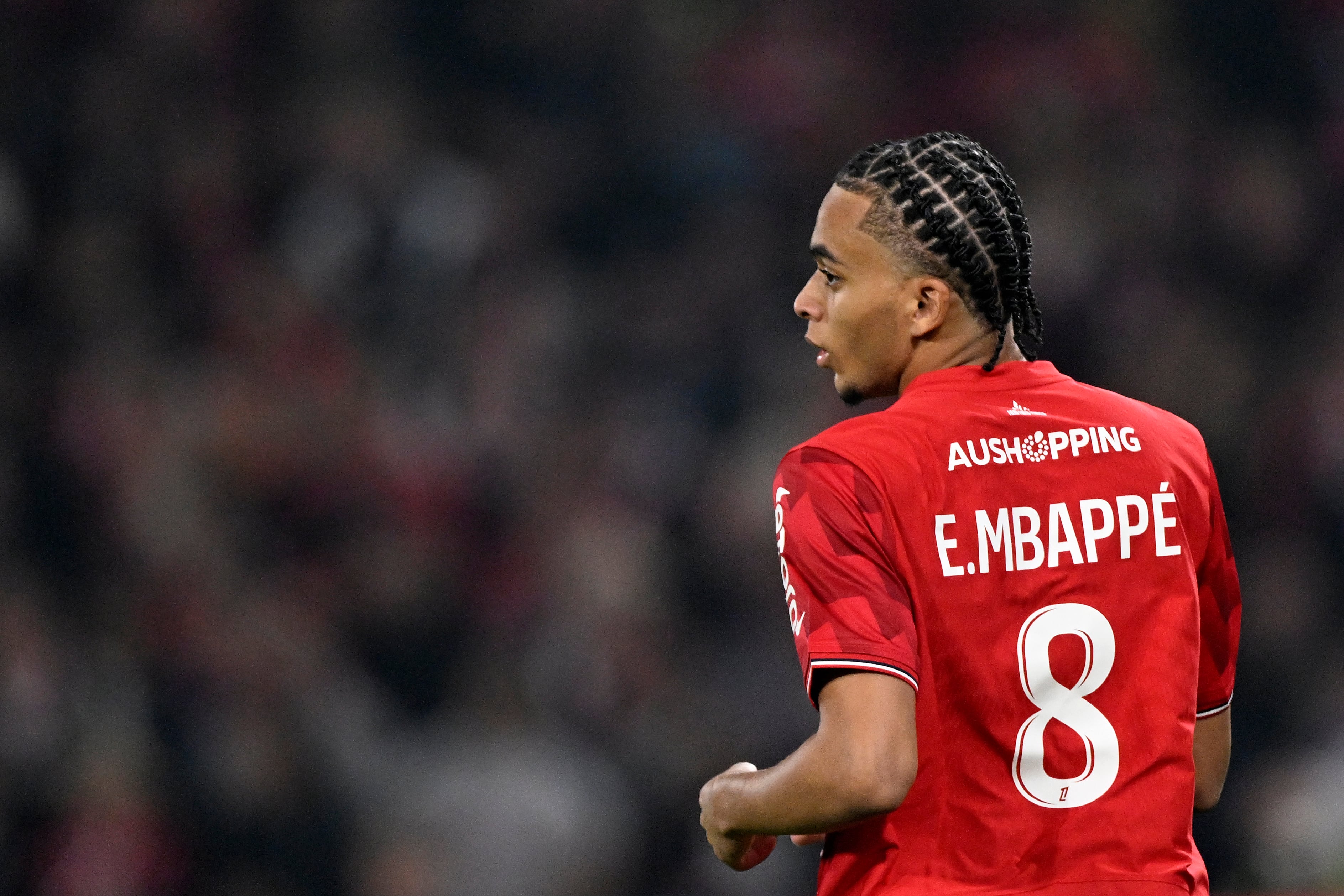 Ethan Mbappé durante el partido frente al PSG en la Ligue 1