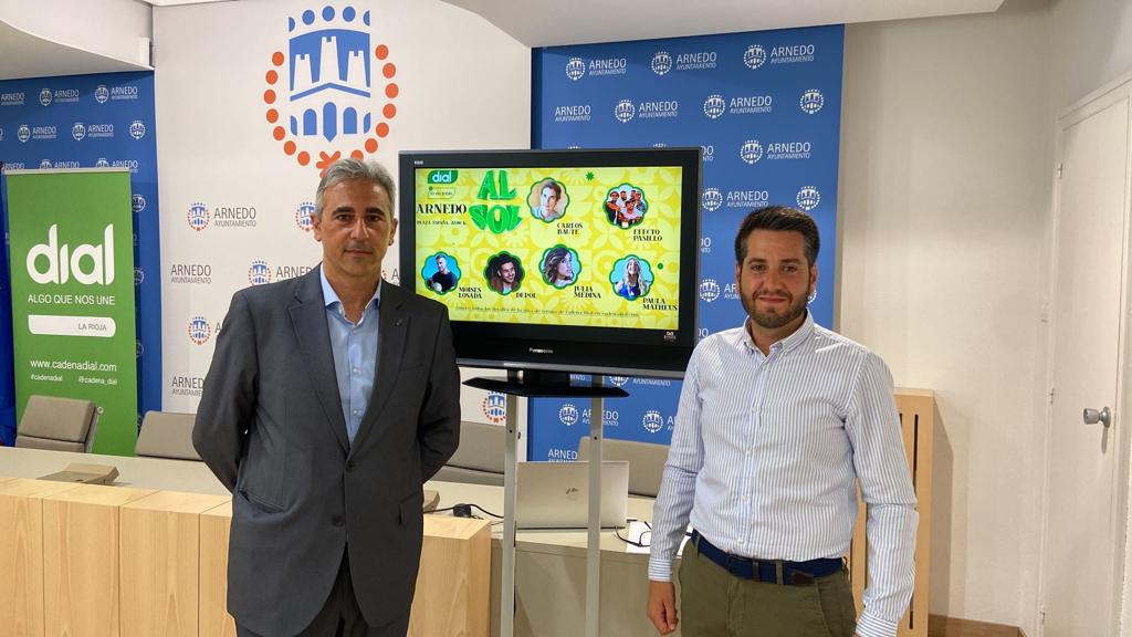 Alberto Aparicio, Director de Cadena Ser La Rioja y Javier García, alcalde de Arnedo