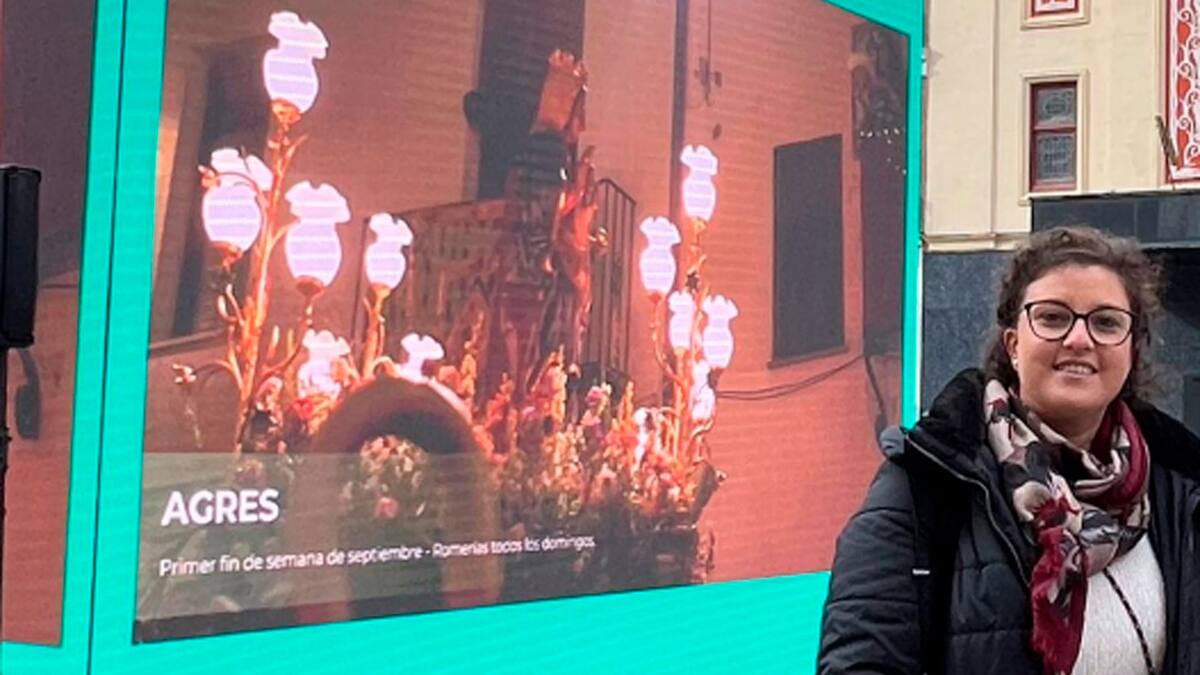 María García: “Agres ha presentado en Madrid a su Mare de Déu y sus Romerías y con ellas todo su patrimonio cultural, medioambiental y gastronómico”