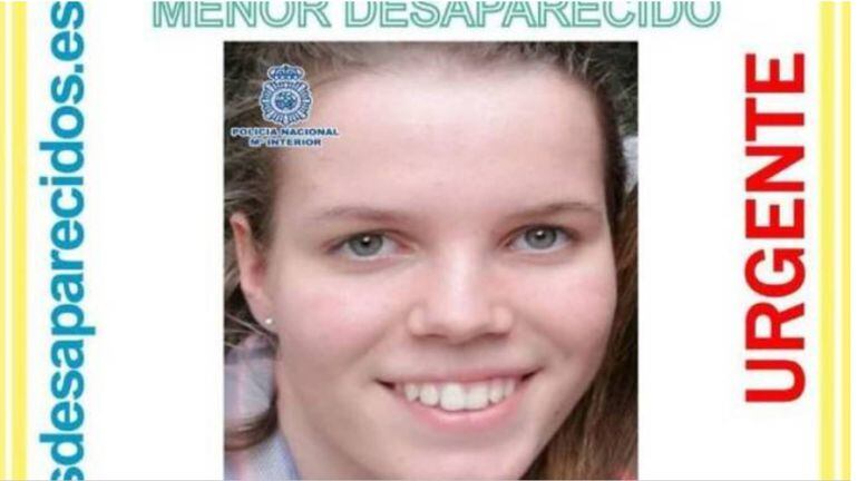 La joven Alenka Yumara, en una alerta lanzada por SOS desaparecidos
