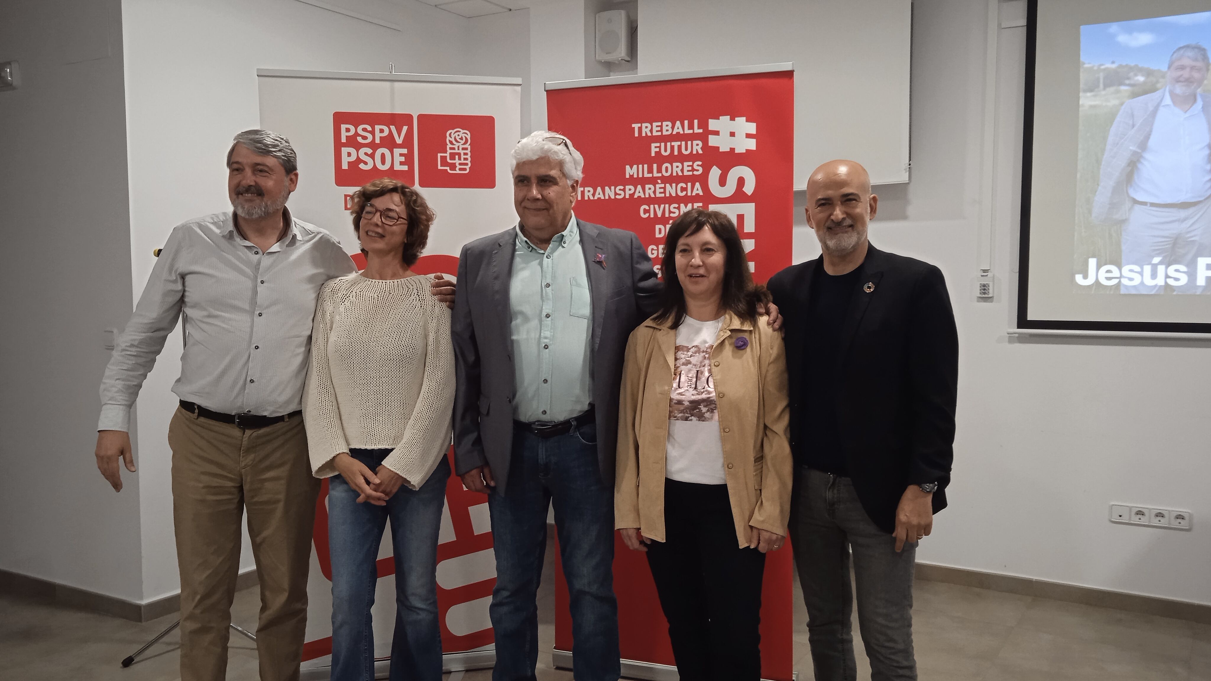 Candidatura del PSPV-PSOE de Jesús Pobre, encabezada por Joan Fornés.