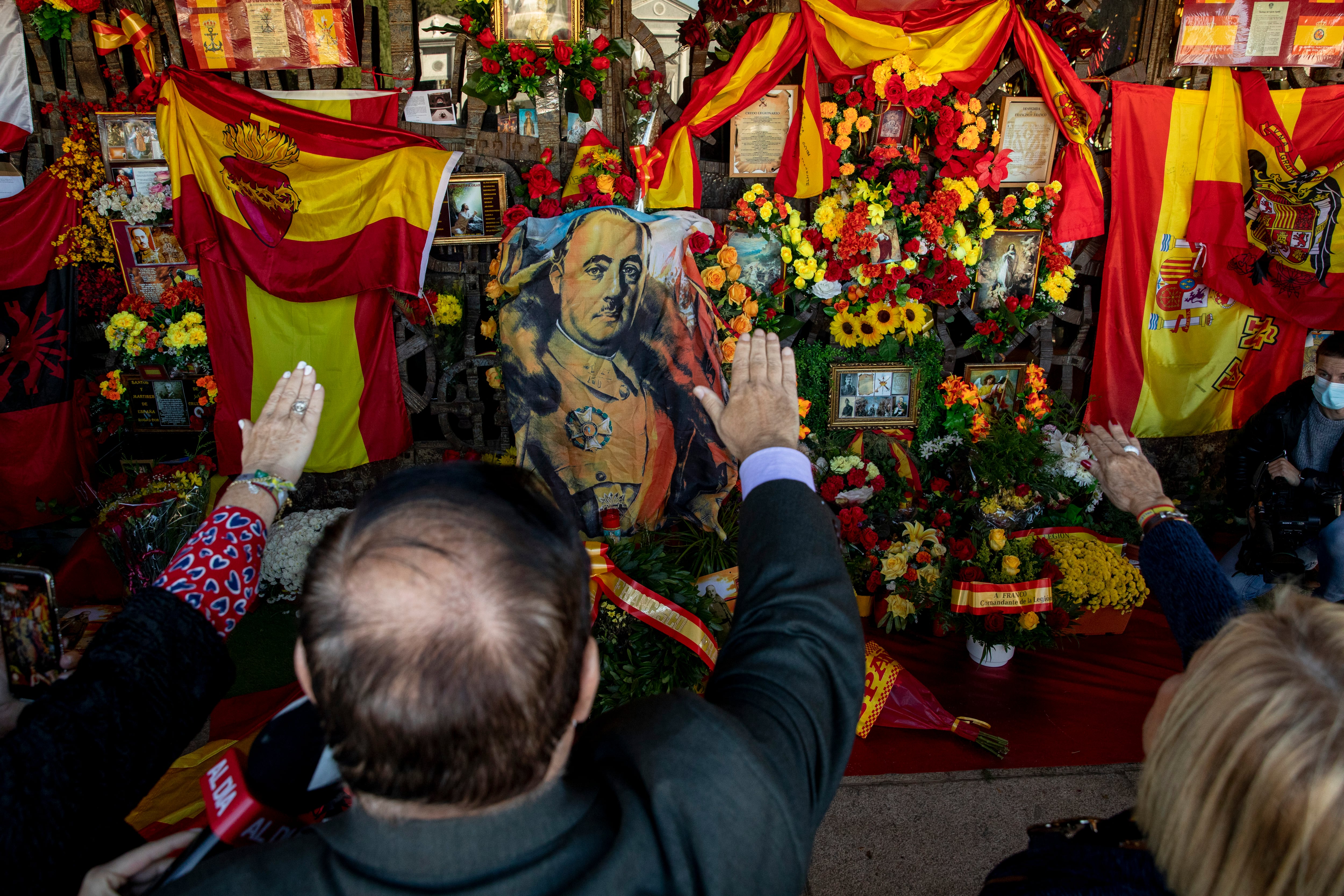 La tumba de Franco en el cementerio de Mingorrubio